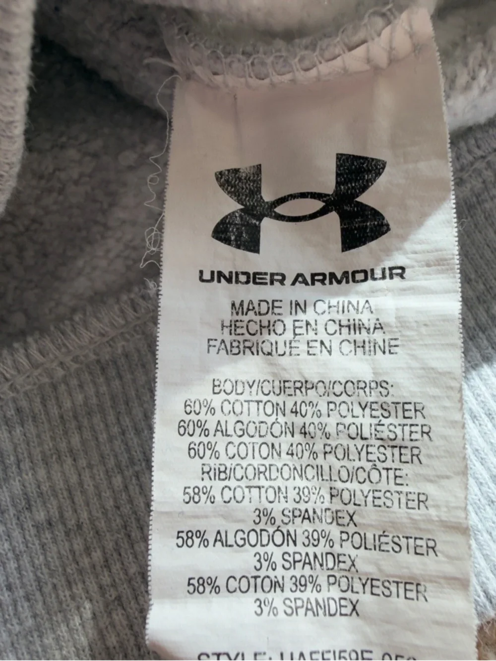 Under Armour Grey Hoodie & Jogger Set with Navy and Orange Logo